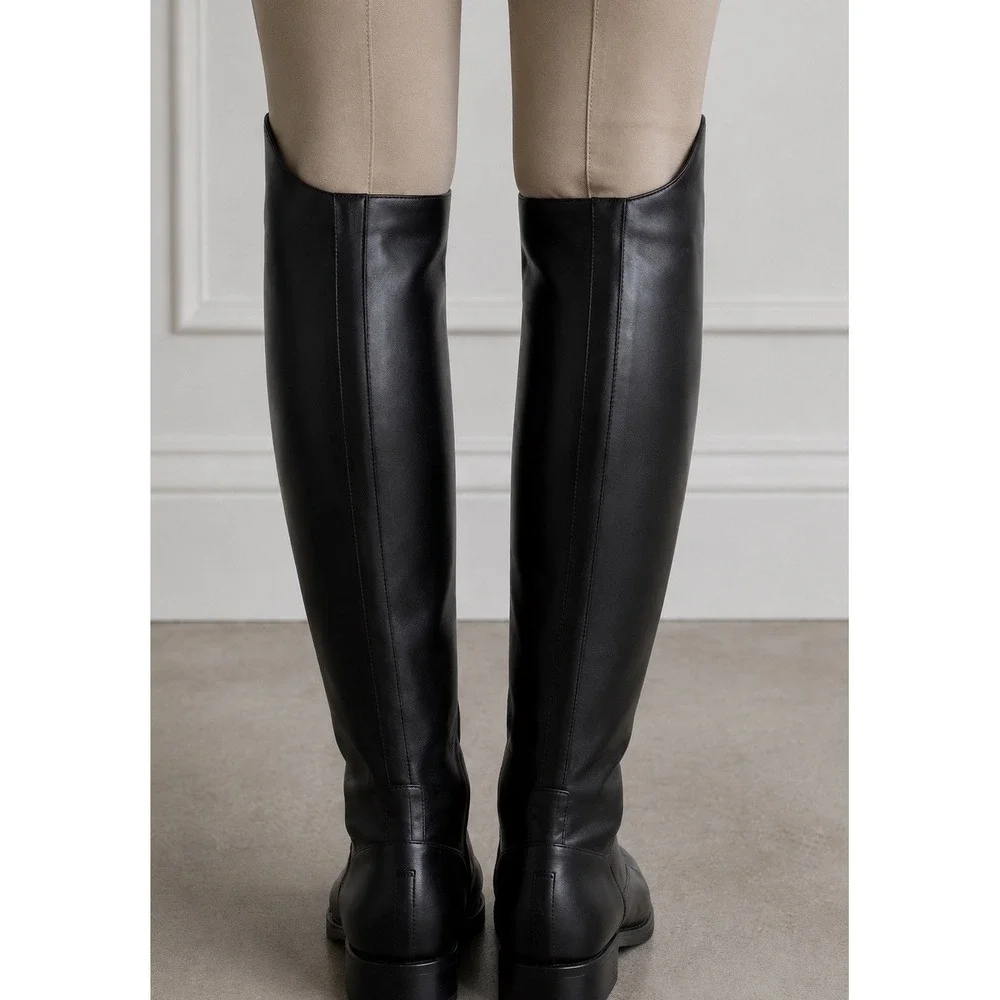 Vintage Amazonas Cavalier Womens Black Leather Riding Boots Sz 10.5M Equestrian